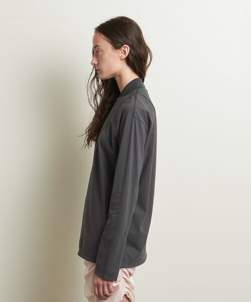 【セール】＜ATTISESSION＞ジャージー ジップ ロングスリーブ（Tシャツ/カットソー）｜ATTISESSION（アティセッション）