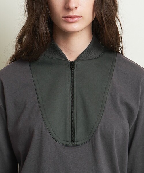 【セール】＜ATTISESSION＞ジャージー ジップ ロングスリーブ（Tシャツ/カットソー）｜ATTISESSION（アティセッション）
