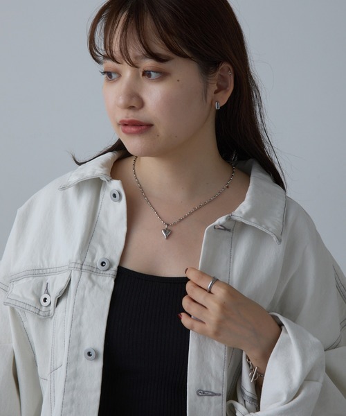 COLONY 2139(コロニートゥーワンスリーナイン)の「ハートチャームステンレスネックレス(ネックレス・レディース・シルバー/ゴールド・FREE)」の7枚目の写真