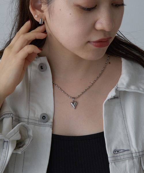 COLONY 2139(コロニートゥーワンスリーナイン)の「ハートチャームステンレスネックレス(ネックレス・レディース・シルバー/ゴールド・FREE)」の6枚目の写真