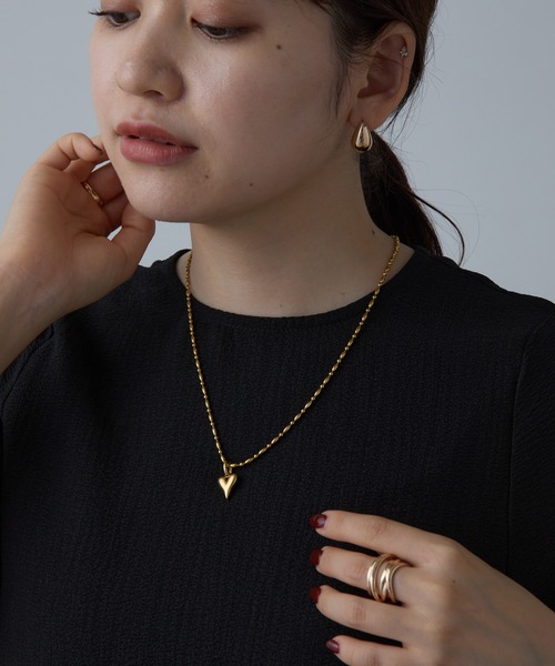 COLONY 2139(コロニートゥーワンスリーナイン)の「ハートチャームステンレスネックレス(ネックレス・レディース・シルバー/ゴールド・FREE)」の15枚目の写真