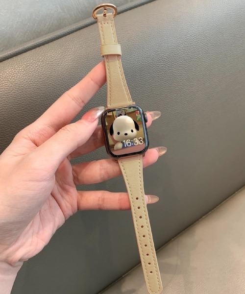 LUON(ルオン)の「LUON / Apple Watch Band / シンプル合成皮革/人工皮革アップルウォッチ バンド(デジタル腕時計・レディース・ライトブラウン/ライトグリーン/アイボリー/ピンク/ベージュ/ブラウン/ライトブルー/ブラック・A/B)」の5枚目の写真