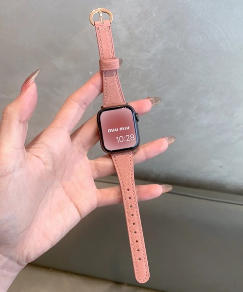 LUON(ルオン)の「LUON / Apple Watch Band / シンプル合成皮革/人工皮革アップルウォッチ バンド(デジタル腕時計・レディース・ライトブラウン/ライトグリーン/アイボリー/ピンク/ベージュ/ブラウン/ライトブルー/ブラック・A/B)」の8枚目の写真