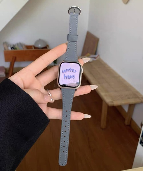 LUON(ルオン)の「LUON / Apple Watch Band / シンプル合成皮革/人工皮革アップルウォッチ バンド(デジタル腕時計・レディース・ライトブラウン/ライトグリーン/アイボリー/ピンク/ベージュ/ブラウン/ライトブルー/ブラック・A/B)」の7枚目の写真