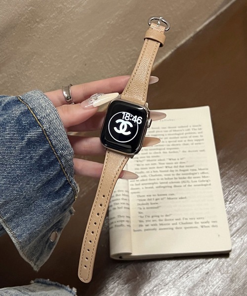 LUON(ルオン)の「LUON / Apple Watch Band / シンプル合成皮革/人工皮革アップルウォッチ バンド(デジタル腕時計・レディース・ライトブラウン/ライトグリーン/アイボリー/ピンク/ベージュ/ブラウン/ライトブルー/ブラック・A/B)」の10枚目の写真