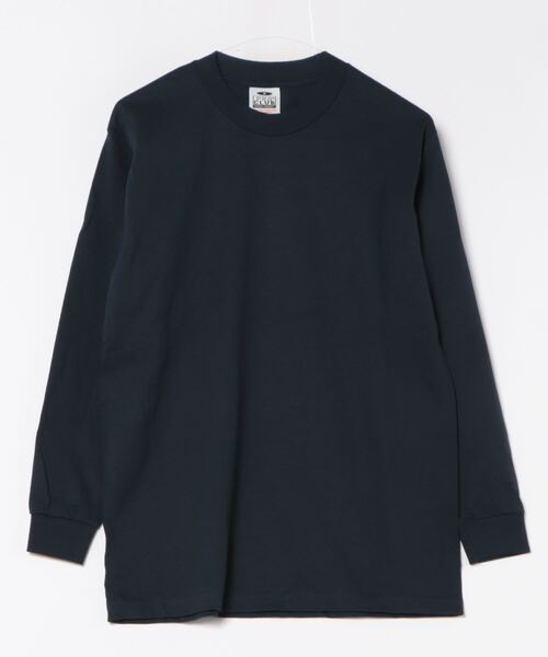 PRO CLUB (プロクラブ)の「【PRO CLUB/プロクラブ】【厚手で透けない 首元がよれにくいリブ設計】HEAVY WEIGHT LONG SLEEVE TEE 6.5オンス ヘビーウェイトクルーネックロンT PCB114(Tシャツ/カットソー・メンズ・杢グレー/ブラック/ホワイト/ネイビー・MEDIUM/XX-LARGE/LARGE/X-LARGE)」の4枚目の写真