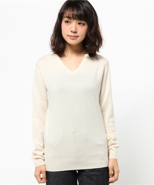 CIAOPANIC（チャオパニック）の「【Ciaopanic】　W/CA12GGVネック（ニット/セーター・レディース・オフホワイト/チャコールグレー/ネイビー・FREE）」の6枚目の写真