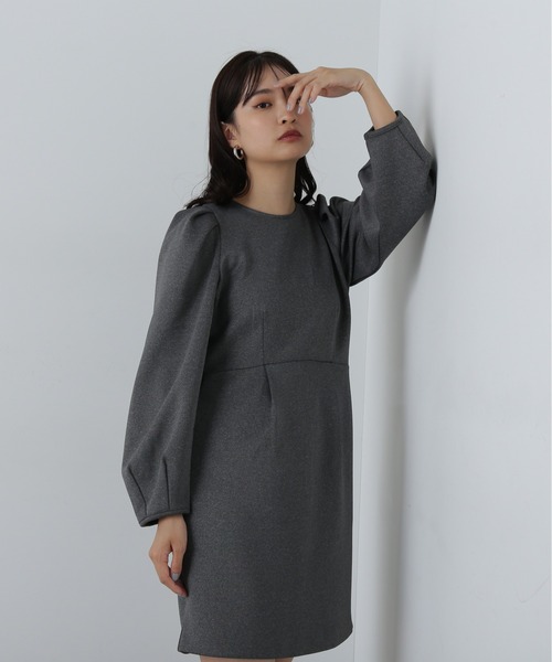 N.(N. Natural Beauty Basic)(エヌエヌナチュラルビューティーベーシック)の「◆ポンチミニワンピース(ワンピース・レディース・ブラック/杢グレー/キャメル・MEDIUM)」の20枚目の写真