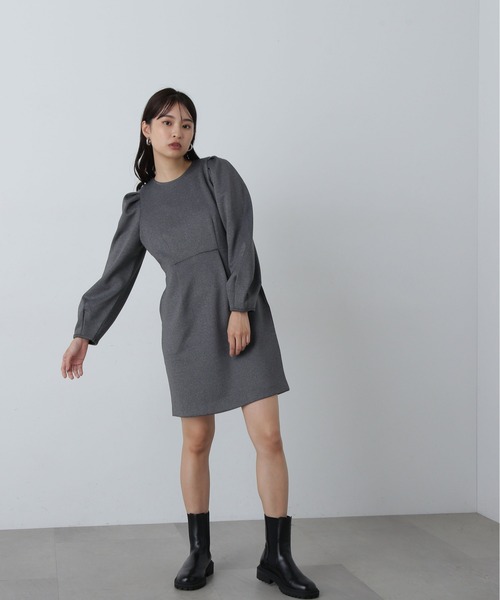 N.(N. Natural Beauty Basic)(エヌエヌナチュラルビューティーベーシック)の「◆ポンチミニワンピース(ワンピース・レディース・ブラック/杢グレー/キャメル・MEDIUM)」の22枚目の写真