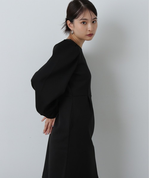 N.(N. Natural Beauty Basic)(エヌエヌナチュラルビューティーベーシック)の「◆ポンチミニワンピース(ワンピース・レディース・ブラック/杢グレー/キャメル・MEDIUM)」の4枚目の写真