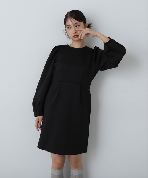 N.(N. Natural Beauty Basic)(エヌエヌナチュラルビューティーベーシック)の「◆ポンチミニワンピース(ワンピース・レディース・ブラック/杢グレー/キャメル・MEDIUM)」の5枚目の写真