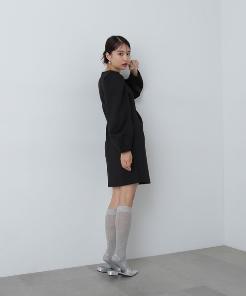 N.(N. Natural Beauty Basic)(エヌエヌナチュラルビューティーベーシック)の「◆ポンチミニワンピース(ワンピース・レディース・ブラック/杢グレー/キャメル・MEDIUM)」の9枚目の写真