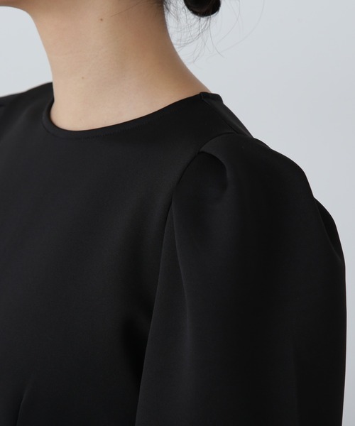 N.(N. Natural Beauty Basic)(エヌエヌナチュラルビューティーベーシック)の「◆ポンチミニワンピース(ワンピース・レディース・ブラック/杢グレー/キャメル・MEDIUM)」の15枚目の写真