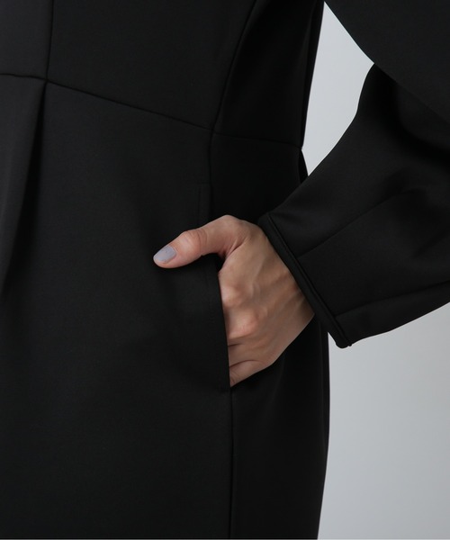 N.(N. Natural Beauty Basic)(エヌエヌナチュラルビューティーベーシック)の「◆ポンチミニワンピース(ワンピース・レディース・ブラック/杢グレー/キャメル・MEDIUM)」の19枚目の写真