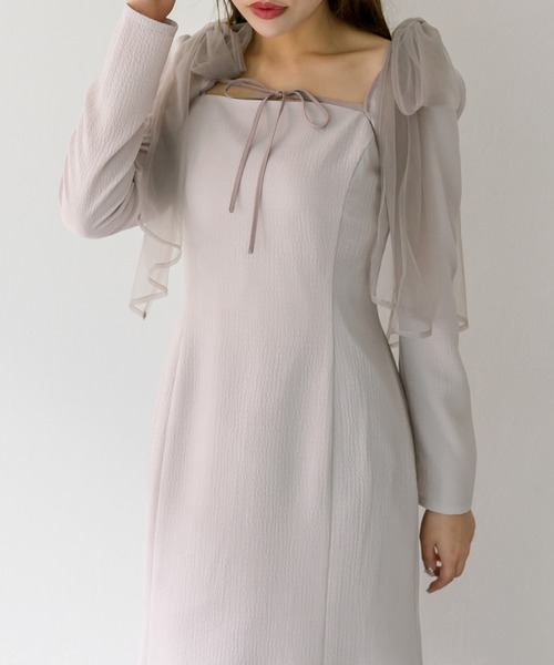 OLIVE des OLIVE(オリーブデオリーブ)の「【マルチウェイ】ブラウスSETリボン取り外しワンピース(ワンピース・レディース・チャコールグレー/ダークブラウン/グレー系その他/グレイッシュベージュ・FREE)」の13枚目の写真