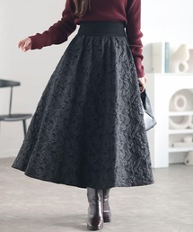 DOLCE&GABBANA ジャガード 花柄 スカート ブラック系 40 DOLCE&GABBANA ジャガード 花柄 スカート ブラック系 40