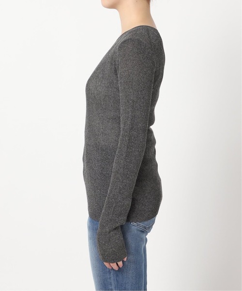 Spick & Span(スピックアンドスパン)の「《追加》ラメリブクルーネックプルオーバー(ニット/セーター・レディース・チャコールグレー/カーキ/ベージュ・FREE)」の22枚目の写真