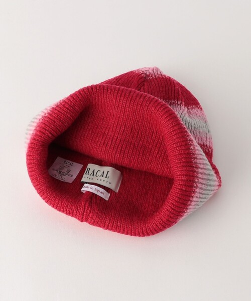 RACAL（ラカル）の「＜RACAL＞グラデーション リバーシブル ニットキャップ（ニットキャップ/ビーニー・レディース・レッド/ブラック・FREE）」の8枚目の写真