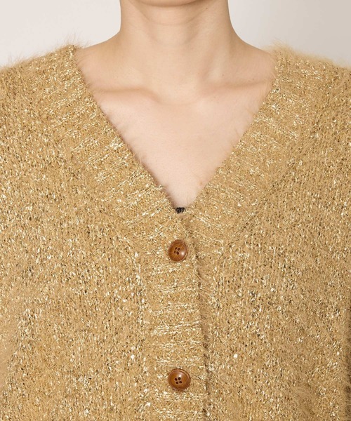 BABYLONE（バビロン）の「MONCHERIグリッターカーディガン（カーディガン/ボレロ・レディース・ゴールド・フリー）」の5枚目の写真