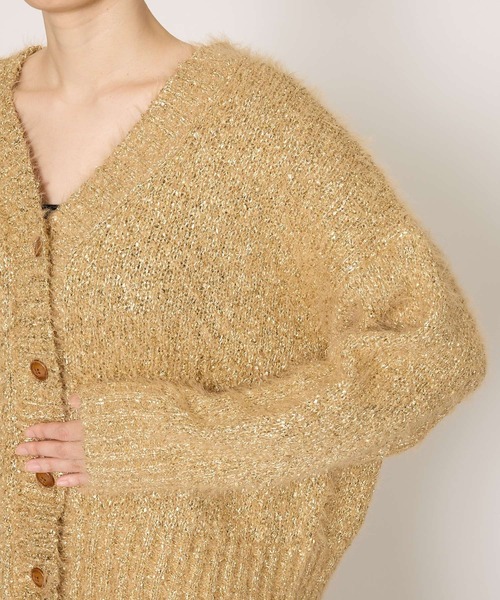 BABYLONE（バビロン）の「MONCHERIグリッターカーディガン（カーディガン/ボレロ・レディース・ゴールド・フリー）」の6枚目の写真