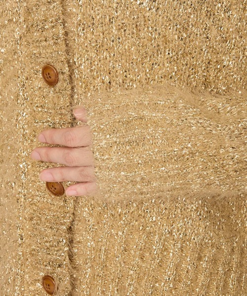 BABYLONE（バビロン）の「MONCHERIグリッターカーディガン（カーディガン/ボレロ・レディース・ゴールド・フリー）」の7枚目の写真