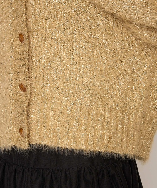 BABYLONE（バビロン）の「MONCHERIグリッターカーディガン（カーディガン/ボレロ・レディース・ゴールド・フリー）」の8枚目の写真
