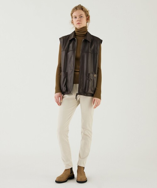 ラムレザー スリーブレスブルゾン（ブルゾン）｜GALERIE VIE