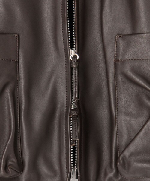 ラムレザー スリーブレスブルゾン（ブルゾン）｜GALERIE VIE