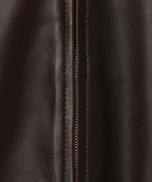 GALERIE VIE（ギャルリー ヴィー）の「ラムレザー スリーブレスブルゾン（ブルゾン・レディース・ダークブラウン・FREE）」の12枚目の写真