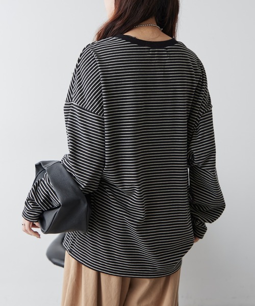 Another Branch olive des olive（アナザーブランチオリーブデオリーブ）の「【UNISEX】もちもちボーダーＰＯ（Tシャツ/カットソー・レディース・グリーン/ブルー/ブラック・FREE）」の17枚目の写真