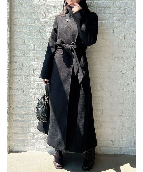 RESEXXY（リゼクシー）の「2WAYスタンドカラーコート（その他アウター・レディース・ブラック/ブルー/ピンク・FREE）」の2枚目の写真