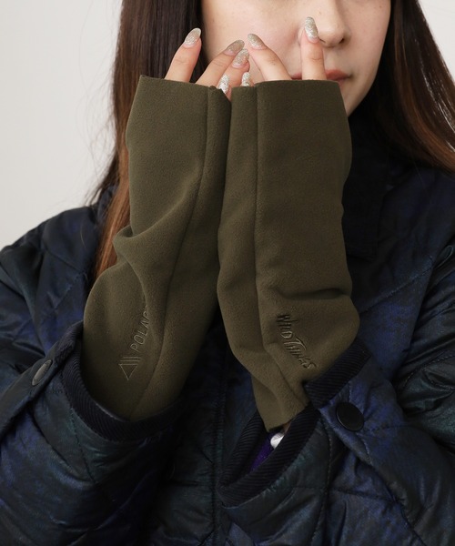 WILD THINGS(ワイルドシングス)の「WILD THINGS/ワイルドシングス FINGERLESS GLOVES フィンガーレス グローブ(手袋・メンズ・ブラック/ライトベージュ/オリーブ・FREE)」の1枚目の写真
