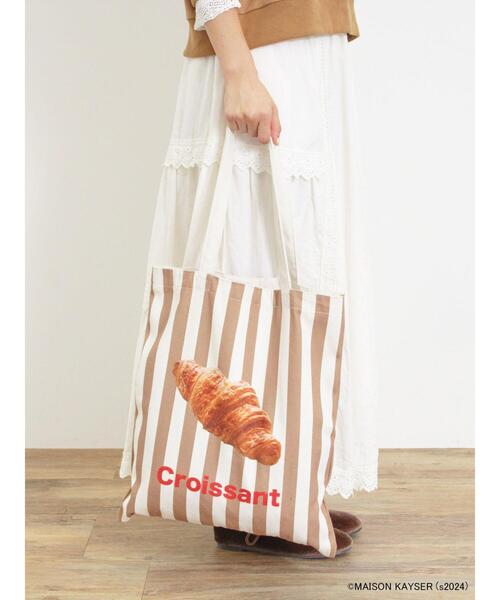 Samansa Mos2（サマンサ モスモス）の「【MAISON KAYSER】プリントトートバッグ（ハンドバッグ・レディース・ブラック/ベージュ・F）」の2枚目の写真