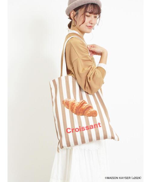 Samansa Mos2（サマンサ モスモス）の「【MAISON KAYSER】プリントトートバッグ（ハンドバッグ・レディース・ブラック/ベージュ・F）」の4枚目の写真