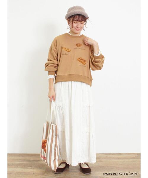 Samansa Mos2（サマンサ モスモス）の「【MAISON KAYSER】プリントトートバッグ（ハンドバッグ・レディース・ブラック/ベージュ・F）」の5枚目の写真