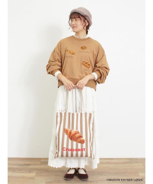 Samansa Mos2（サマンサ モスモス）の「【MAISON KAYSER】プリントトートバッグ（ハンドバッグ・レディース・ブラック/ベージュ・F）」の7枚目の写真