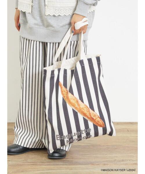 Samansa Mos2（サマンサ モスモス）の「【MAISON KAYSER】プリントトートバッグ（ハンドバッグ・レディース・ブラック/ベージュ・F）」の8枚目の写真
