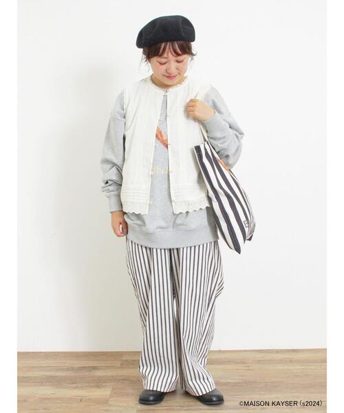 Samansa Mos2（サマンサ モスモス）の「【MAISON KAYSER】プリントトートバッグ（ハンドバッグ・レディース・ブラック/ベージュ・F）」の9枚目の写真