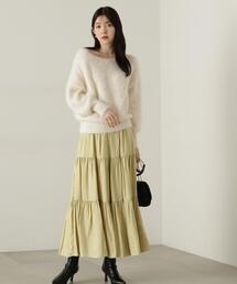 パウダーサテンティアードスカート / 1214220012