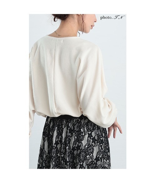 Sawa a la mode(サワアラモード)の「ビジュープルオーバートップス(Tシャツ/カットソー・レディース・ブラック/ベージュ・FREE)」の8枚目の写真