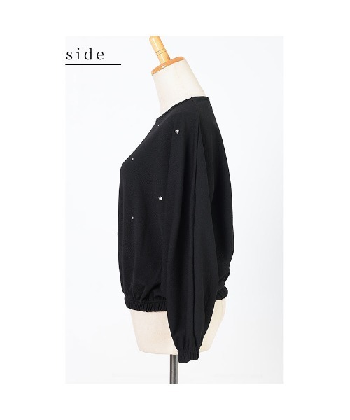 Sawa a la mode(サワアラモード)の「ビジュープルオーバートップス(Tシャツ/カットソー・レディース・ブラック/ベージュ・FREE)」の22枚目の写真