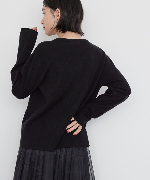 AMERICAN HOLIC（アメリカンホリック）の「バイパチクルーネックニットカーディガン（カーディガン/ボレロ・レディース・ブラック/杢グレー/その他9/レッド・M/L）」の8枚目の写真