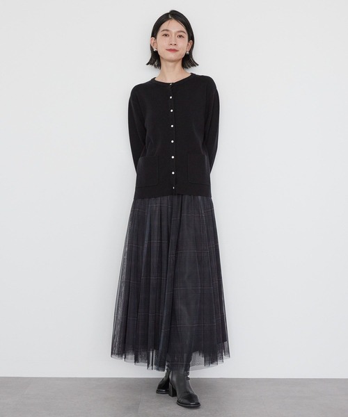 AMERICAN HOLIC（アメリカンホリック）の「バイパチクルーネックニットカーディガン（カーディガン/ボレロ・レディース・ブラック/杢グレー/その他9/レッド・M/L）」の9枚目の写真