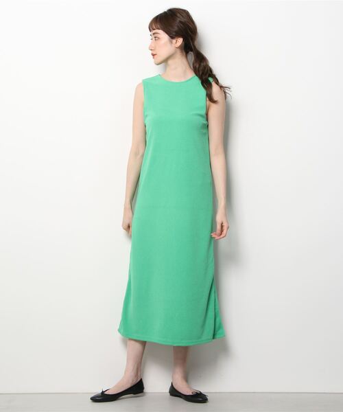 【美品】6(ROKU) ロクMOLE DRESS/ワンピース　グリーン 6（ロク）の「＜6(ROKU)＞MOLE DRESS/ワンピース（ワンピース