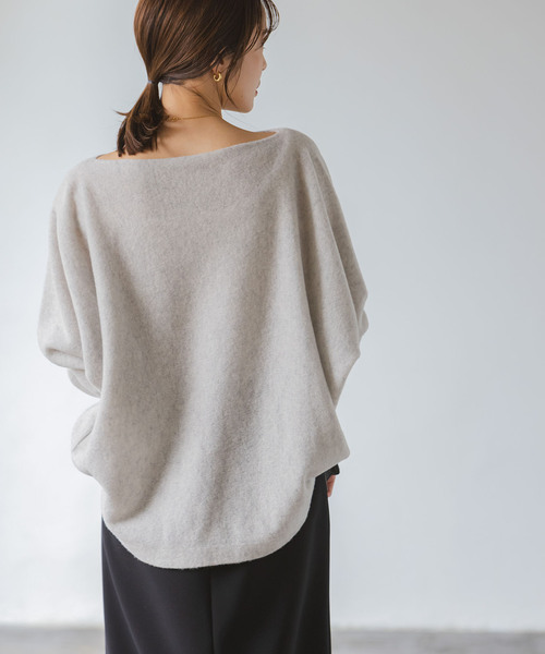 Noble（ノーブル）の「《追加》ファインウールドルマンプルオーバー 4（ニット/セーター・レディース・ライトグレー/ベージュ/キャメル/ラベンダー・FREE）」の7枚目の写真