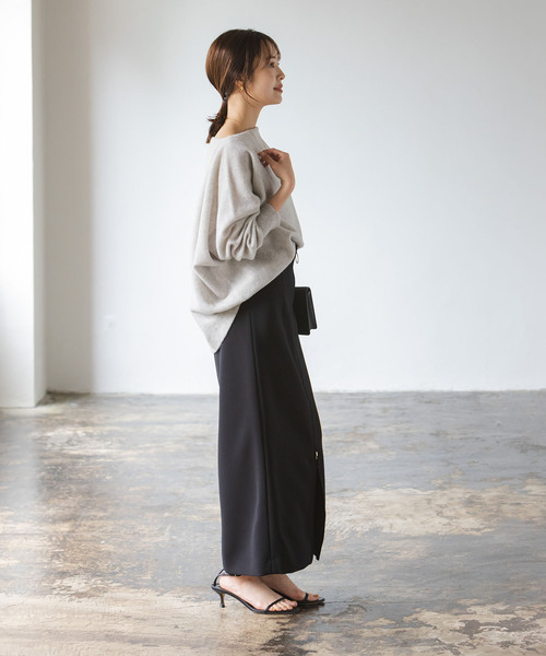 Noble（ノーブル）の「《追加》ファインウールドルマンプルオーバー 4（ニット/セーター・レディース・ライトグレー/ベージュ/キャメル/ラベンダー・FREE）」の5枚目の写真