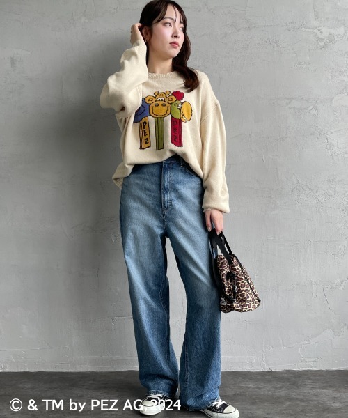 【セール】【WEB限定】[PEZ/ペッツ] ペッツディスペンサーロゴ ジャガードニット（ニット/セーター）｜JEANS FACTORY （ジーンズファクトリー）