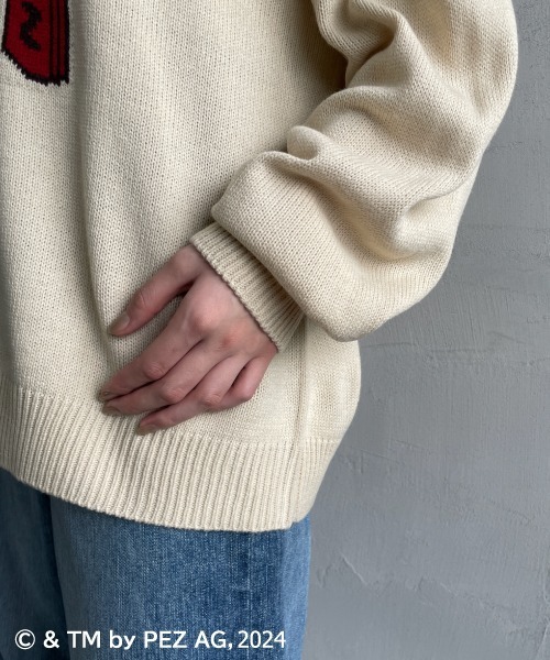【セール】【WEB限定】[PEZ/ペッツ] ペッツディスペンサーロゴ ジャガードニット（ニット/セーター）｜JEANS FACTORY （ジーンズファクトリー）