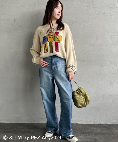 【セール】【WEB限定】[PEZ/ペッツ] ペッツディスペンサーロゴ ジャガードニット（ニット/セーター）｜JEANS FACTORY （ジーンズファクトリー）