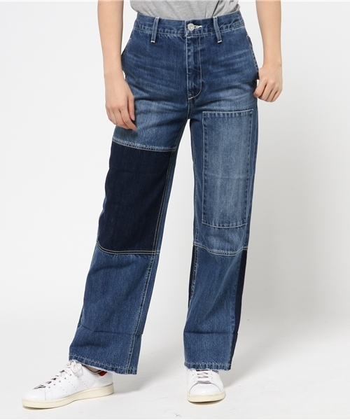 MOUSSY（マウジー）の「Patching roll up denim（デニムパンツ・レディース・ブルー・0/2/1）」の7枚目の写真